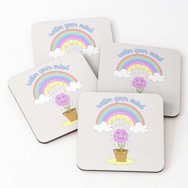 Item preview, Water your mind - watering my brain - inspirational quotes - cute brain illustration  designed and sold by Vivid-wear.