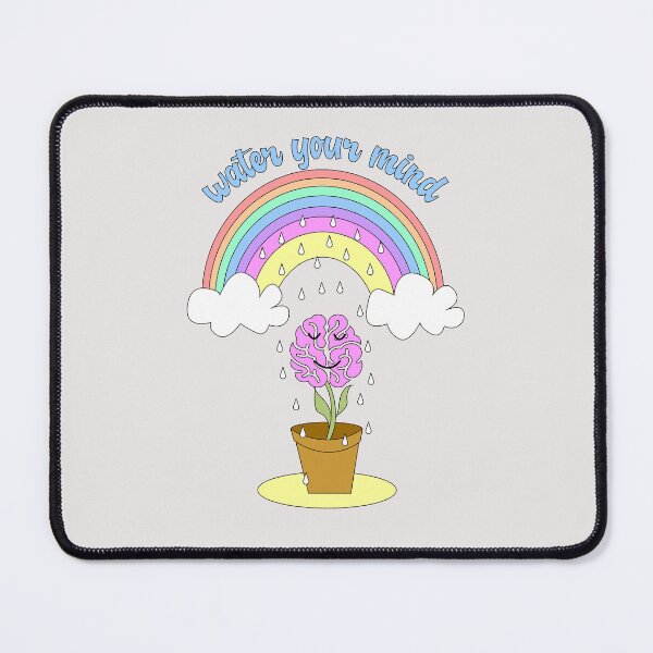Item preview, Water your mind - watering my brain - inspirational quotes - cute brain illustration  designed and sold by Vivid-wear.
