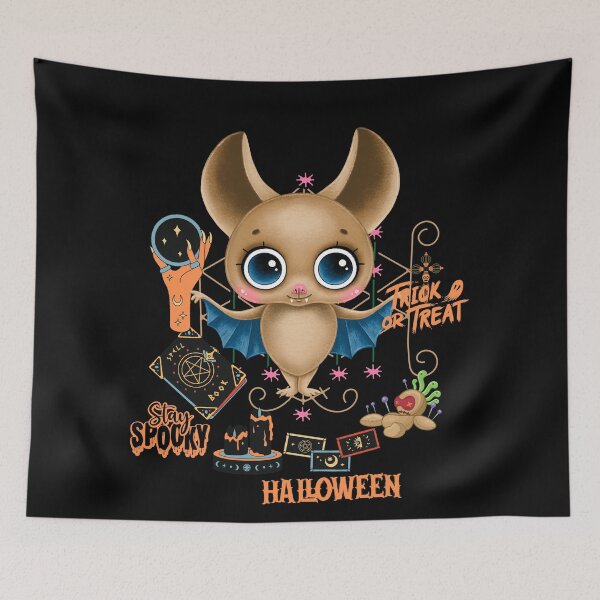 Item preview, Stay Spooky Voodoo Halloween Bat Illustrated Digital Design V4 designed and sold by mangaworldart.
