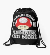 Mushroom Kingdom Plumbing Drawstring Bag