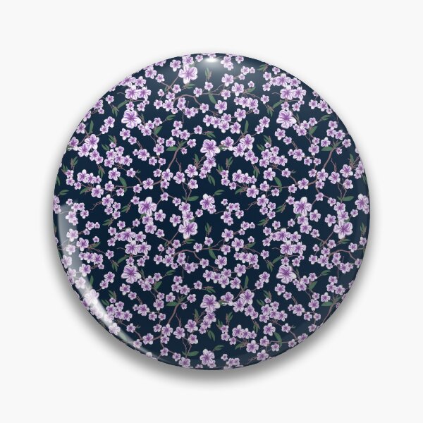 Item preview, purple floral design with navy blue background designed and sold by AtlasDizayn.