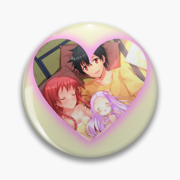 Item preview, The Devil is a Part Timer Anime Family - Heart Cut Frame With Glowing Border designed and sold by creativille.