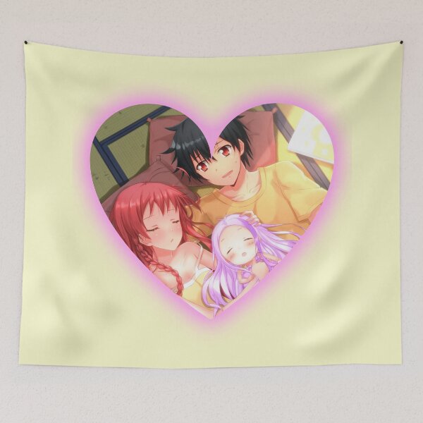 Item preview, The Devil is a Part Timer Anime Family - Heart Cut Frame With Glowing Border designed and sold by creativille.