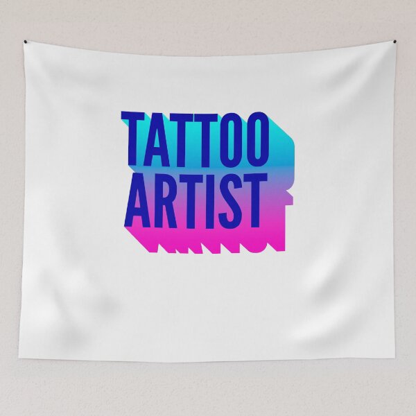 Item preview, Artista del tatuaje con larga sombra degradada designed and sold by SVPOD.