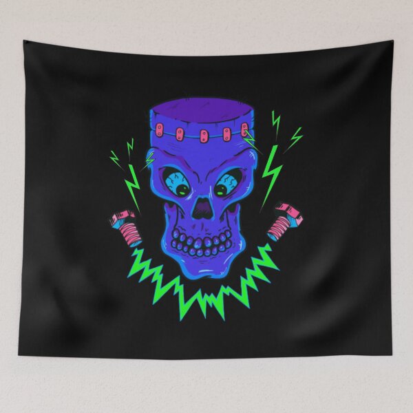 Item preview, Scary Skull Frankenstein... A simple design for Halloween designed and sold by Wonder & Whimsy.