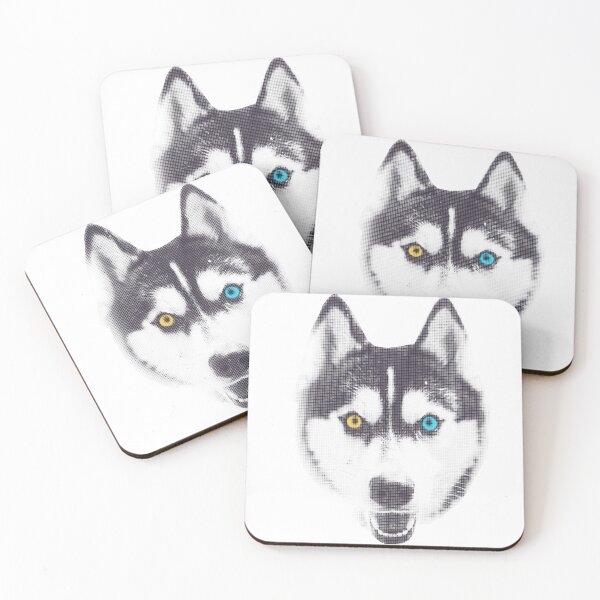 Item preview, cute husky yellow blue eyes savage designed and sold by Designandlove.