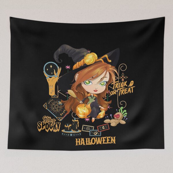 Item preview, Spooky Voodoo Halloween Witch Illustrated Digital Design V8 designed and sold by mangaworldart.
