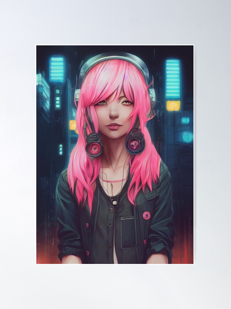 A Futuristic Pink-Haired Anime Girl as an Engineer A Futuristic Pink-Haired Anime Girl as an Engineer