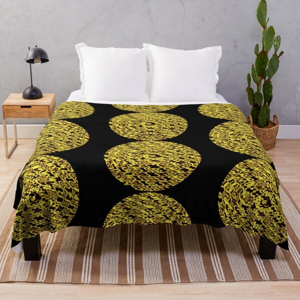 Item preview, Yellow and Black Waves of Good Vibrations on Black Background designed and sold by HMadeArtSON.