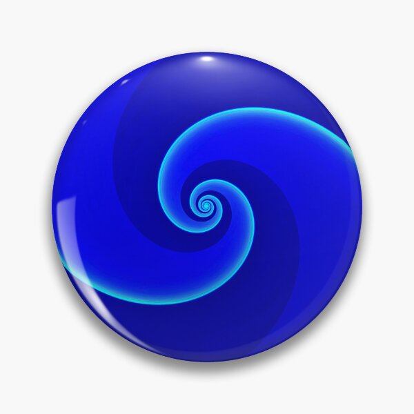 Item preview, pattern and single spiral design in cobalt blue with neon glowing edges designed and sold by mister-john.