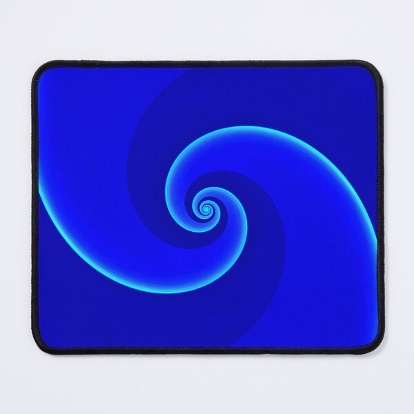 Item preview, pattern and single spiral design in cobalt blue with neon glowing edges designed and sold by mister-john.