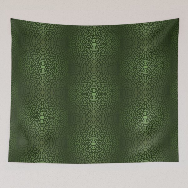 Item preview, Iguana Lines Dark Green Lines on Green Fade Repeat 5748 designed and sold by Art in My Loft.