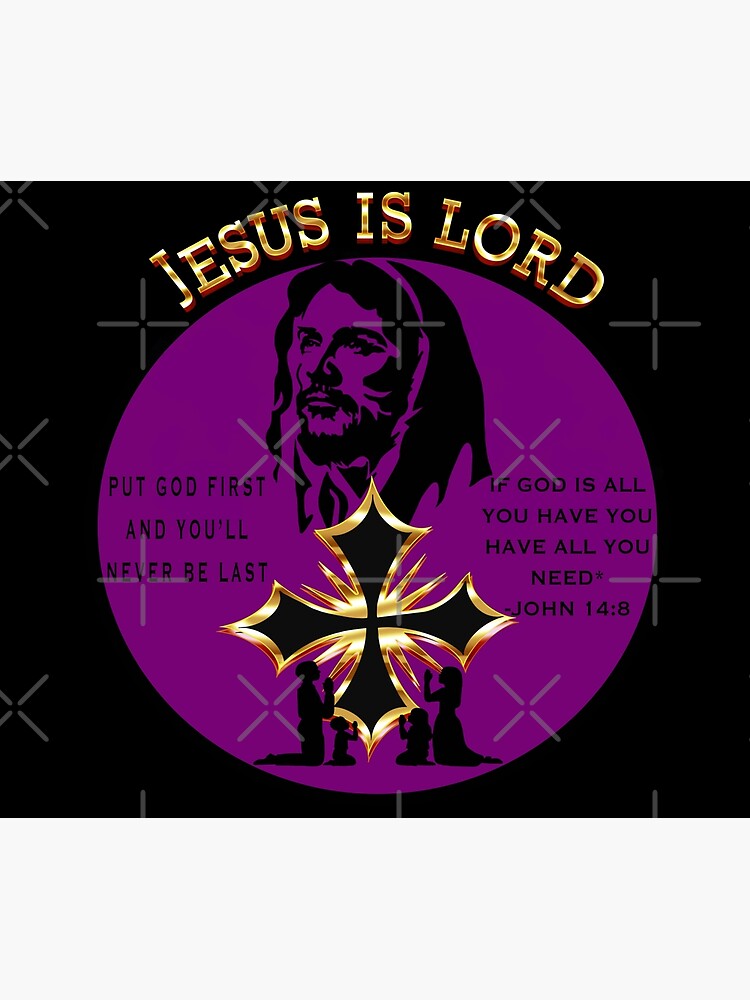 "Jesus Is Lord Jesus Is Lord Gold Font Gold Font " Poster for Sale