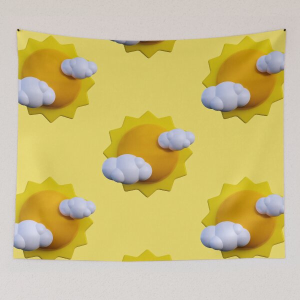 Item preview, 3d clay cute sun, sunny day designed and sold by fluffyfluky.