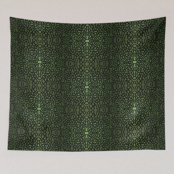 Item preview, Iguana Lines Black Lines on Green Fade Repeat 5748 designed and sold by Art in My Loft.