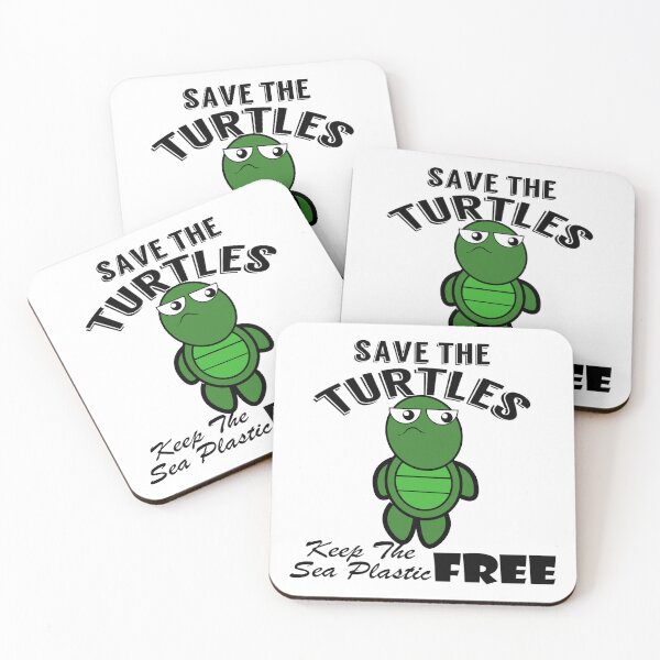 Item preview, Save the turtles keep the sea plastic free shirts, Save the turtles keep the sea plastic free masks, Save the turtles keep the sea plastic free stickers  designed and sold by Poussyarts.
