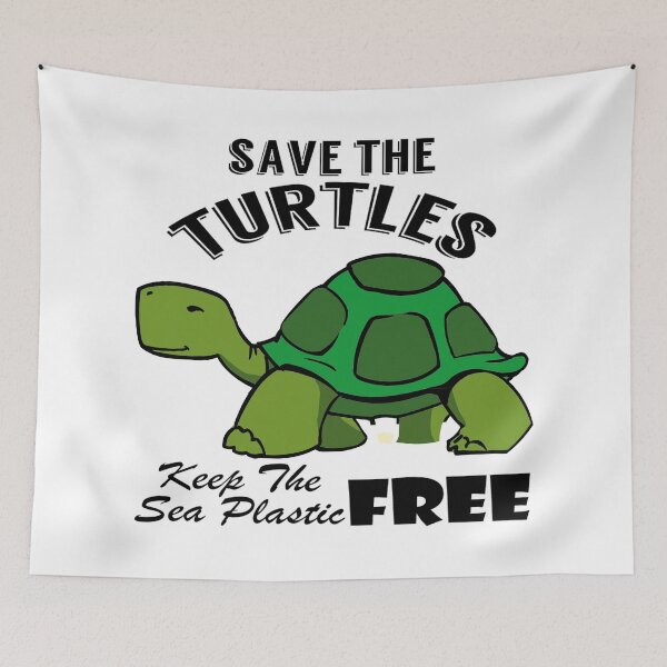 Item preview, Save the turtles keep the sea plastic free shirts, Save the turtles keep the sea plastic free masks, Save the turtles keep the sea plastic free stickers  designed and sold by Poussyarts.