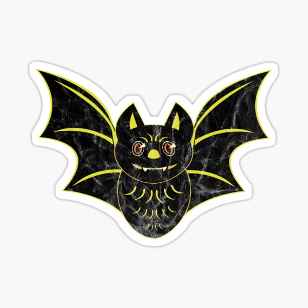 Vintage Halloween Bat Sticker