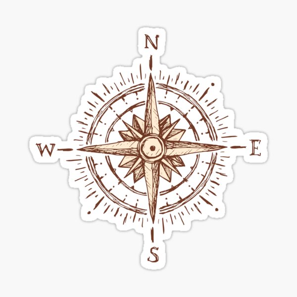 Compass Design Compass Direction Sticker