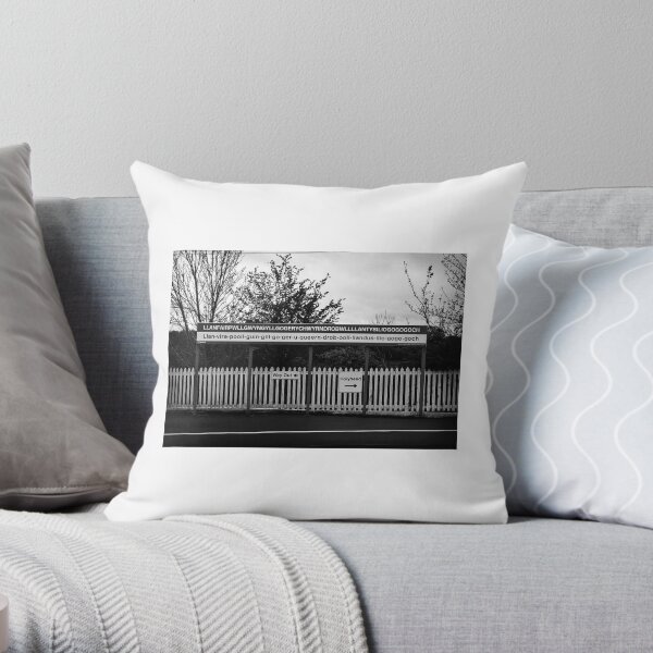 That Welsh train station Throw Pillow