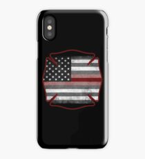 Thin Red Line - Fire Cross iPhone Case