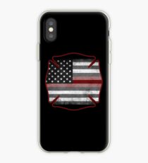 Thin Red Line - Fire Cross iPhone Case
