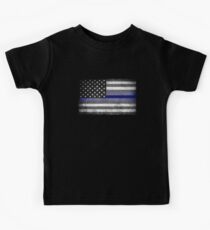 The Thin Blue Line - American Police Officer Kids Tee