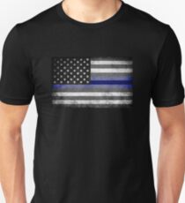 The Thin Blue Line - American Police Officer Unisex T-Shirt