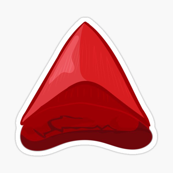 Item preview, Red Megalodon Tooth (Red Prehistoric Shark Tooth) designed and sold by prehistoricco.