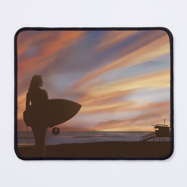 Item preview, Sunrise surfer girl silhouette designed and sold by FatSlugDesigns.