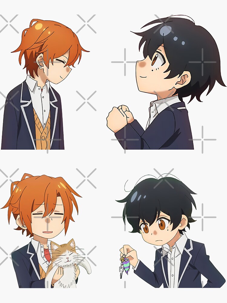 Sasaki and Miyano pack Sticker for Sale by Neelam789