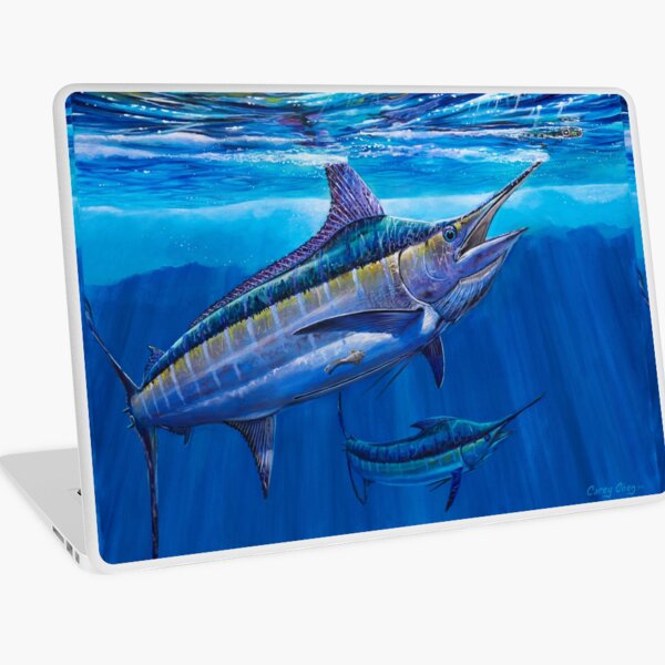 Blue Marlin Bite Laptop Skin
