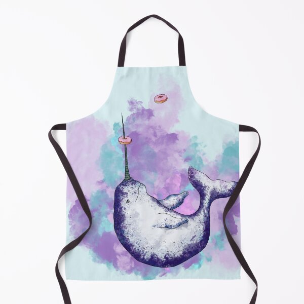Item preview, Happy Narwhal Playing Donut Ringtoss designed and sold by Lily Trenchard.