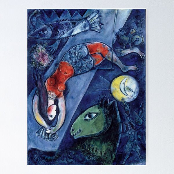 Aperçu de l'œuvre Art de Marc Chagall | Artiste russo-français 1887 créée et vendue par space company ®.