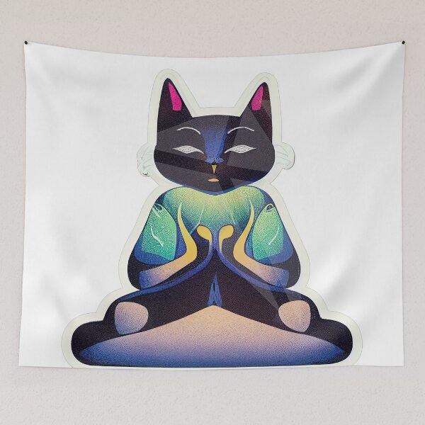 Item preview, Yoga cat designed and sold by AsariZora.