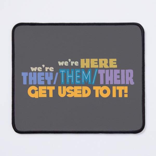 Item preview, We're Here, We're They/Them/Their designed and sold by idrawhumans.