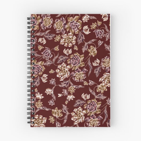 Item preview, claret red background with floral pattern  designed and sold by AtlasDizayn.