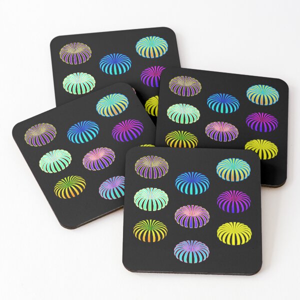 Item preview, Tropical optical illusion sticker magnet mix value pack flower rainbow colorful designed and sold by IMNIUM.
