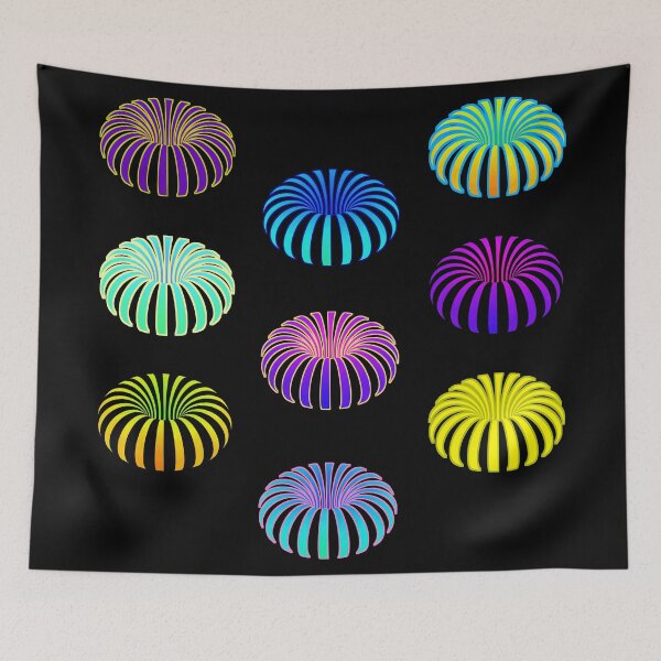 Item preview, Tropical optical illusion sticker magnet mix value pack flower rainbow colorful designed and sold by IMNIUM.
