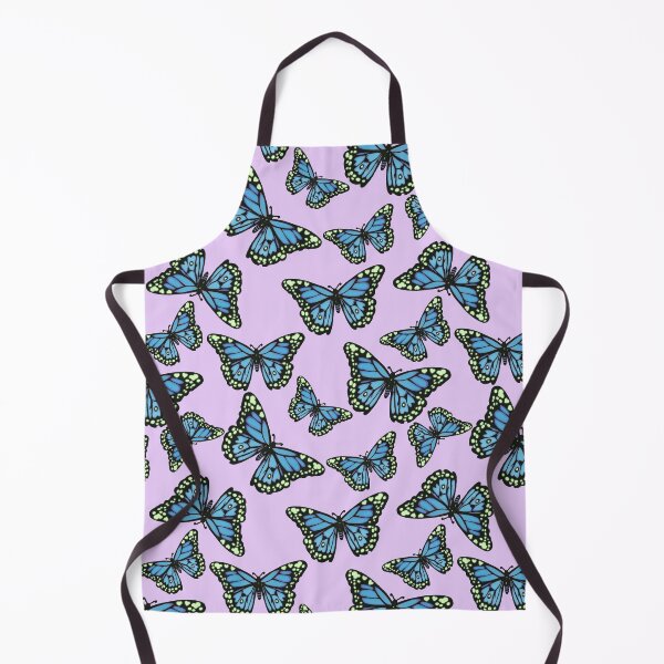 Item preview, Blue Monarch Butterflies on Pastel Purple designed and sold by Cass Noel Studio.