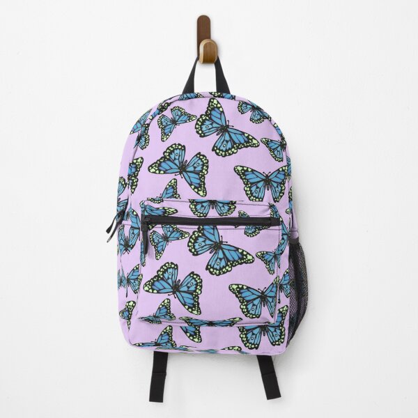 Item preview, Blue Monarch Butterflies on Pastel Purple designed and sold by Cass Noel Studio.