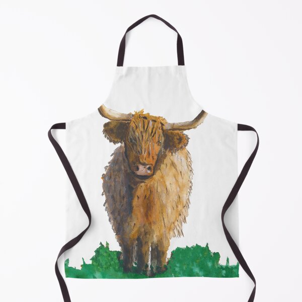 Item preview, Fluffy highland cow in field designed and sold by Sam Hill.