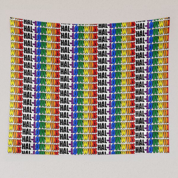 Artikelvorschau, HAL-LOVEWINS, LGBTQA+ Regenbogentext entworfen und verkauft von GCPsycheArt.