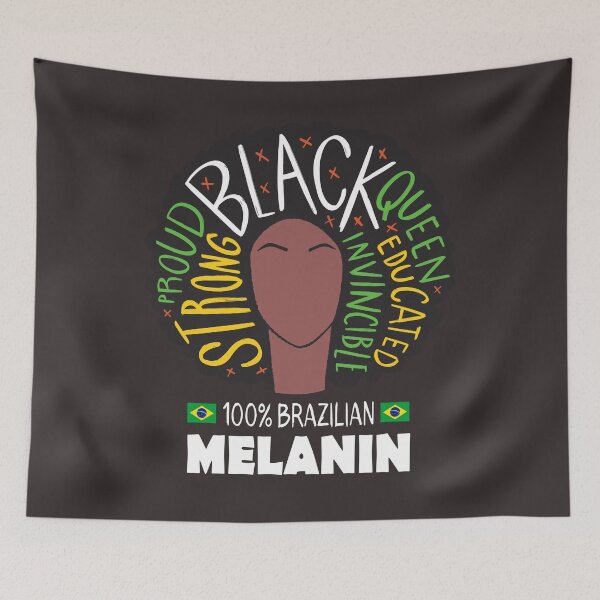 Item preview, Afro Brazilian Black Girl Strong Quote designed and sold by MrEddie10.