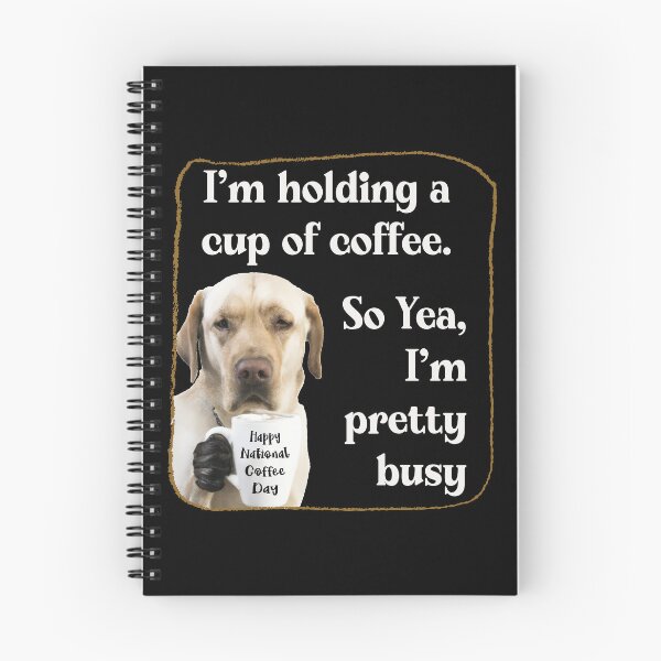 Item preview, Cute coffee-drinking Labrador designed and sold by Lolly's Lane Shoppe.