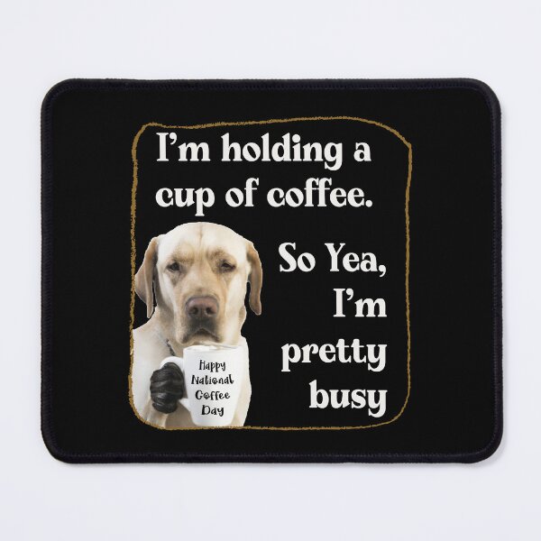 Item preview, Cute coffee-drinking Labrador designed and sold by Lolly's Lane Shoppe.