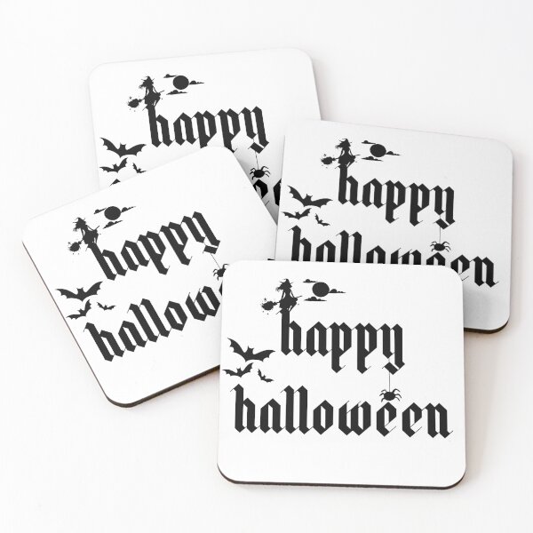 Artikelvorschau, Fröhliches Halloween in Schwarz - Einfaches Halloween entworfen und verkauft von WisdomInspired.