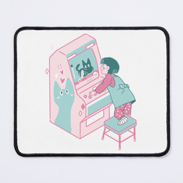 Item preview, Arcade Gamer Girl with Cute Cats designed and sold by BellaValkyrie.