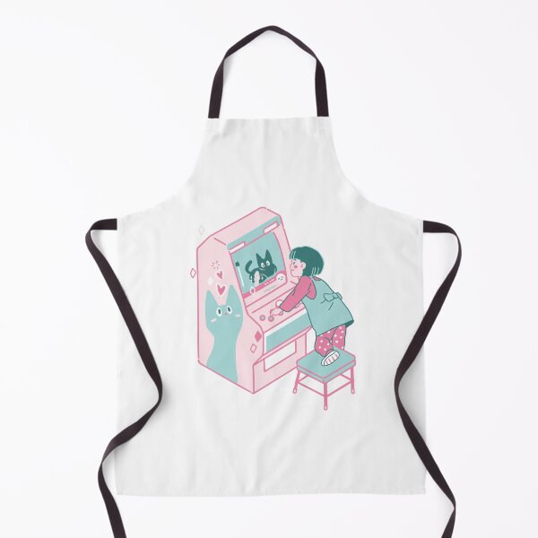 Item preview, Arcade Gamer Girl with Cute Cats designed and sold by BellaValkyrie.