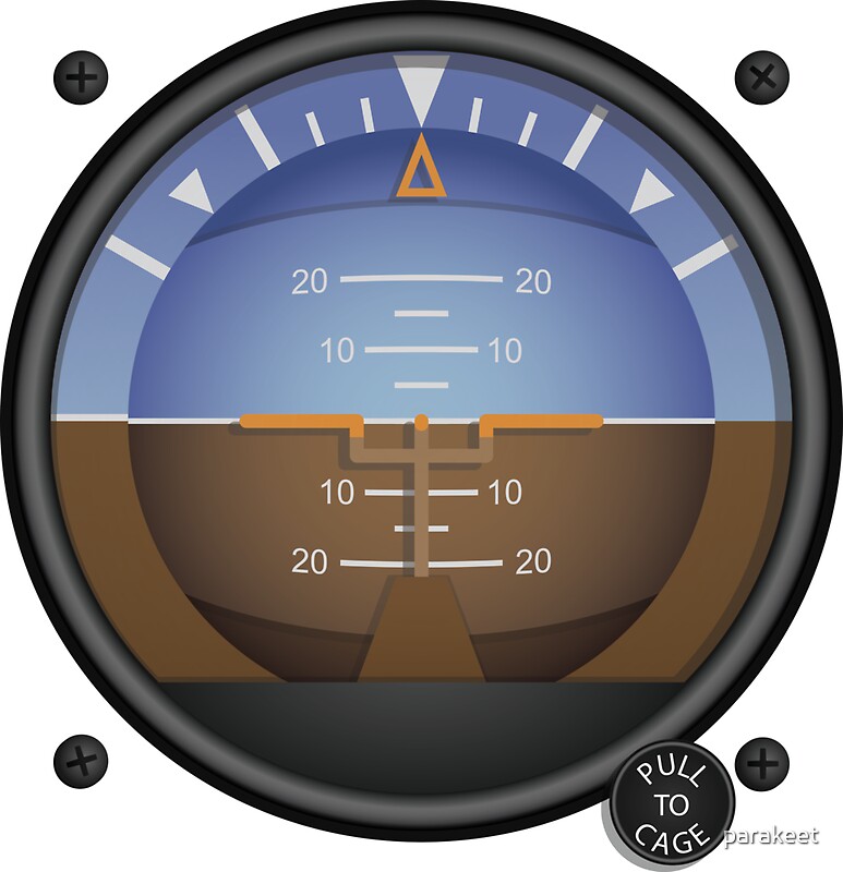 "Attitude Indicator Flight Instruments" Stickers by parakeet Redbubble